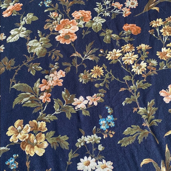 Herman Geist Vintage Floral Print Maxi Skirt Navy Wildflowers Print Size 12 - Picture 8 of 12